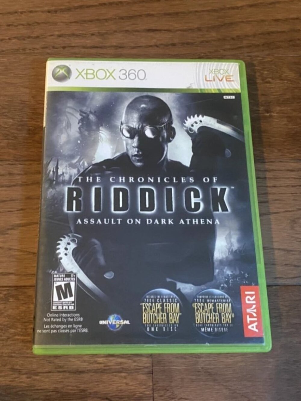 Chronicles of Riddick: Assault on Dark Athena (Xbox 360) Complete With Manual